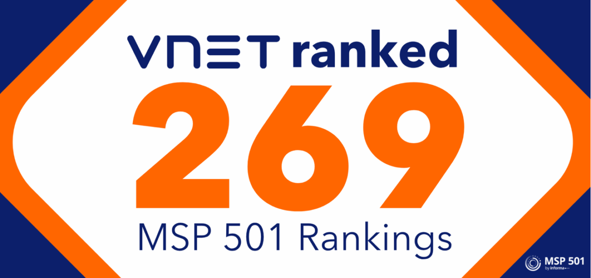 VNET Awarded Global Ranking; Recognized in Top 300 Managed Service Providers Worldwide